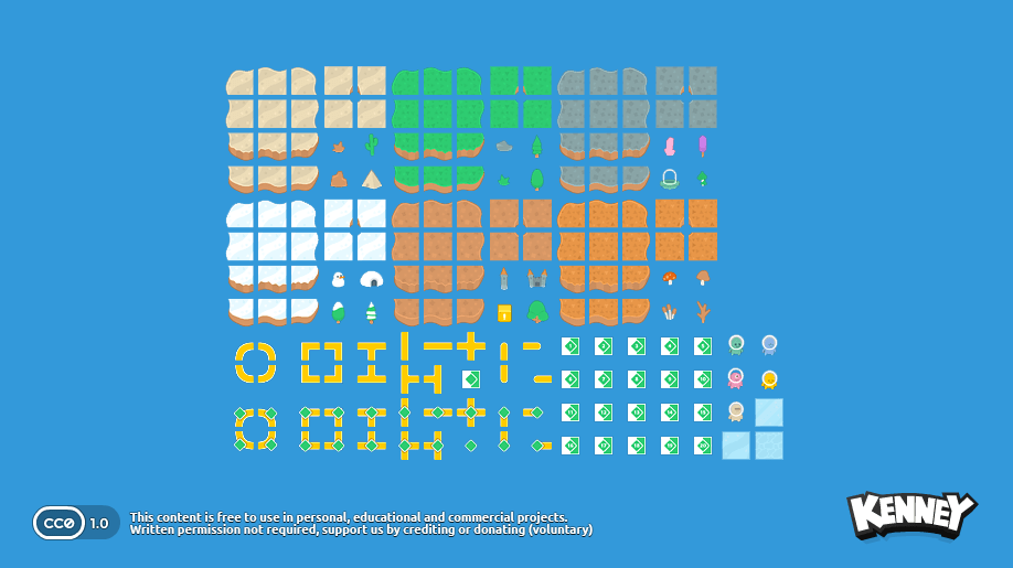 Free Level Map Pixel Art Assets Pack 